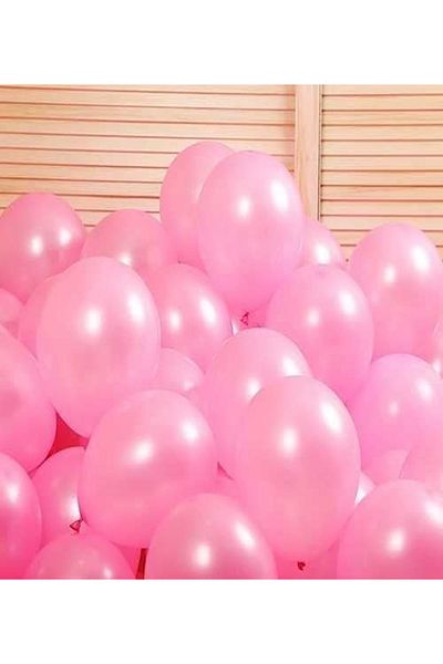 VIP Balon Set of 50 12 Inch Metallic Pink Balloons – Helium Compatible, Shiny and Stylish Party Balloons