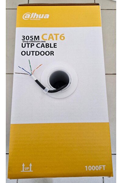 DAHUA DH-PFM920-6UN 305 Metre Outdoor Dış Mekan UTP 23AWG CAT6 Oksijensiz bak...
