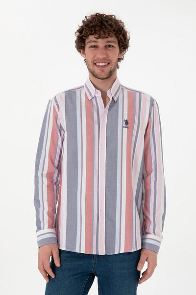 U.S. Polo Assn. Men's Red Long Sleeve Shirt 50299787 -Vr213