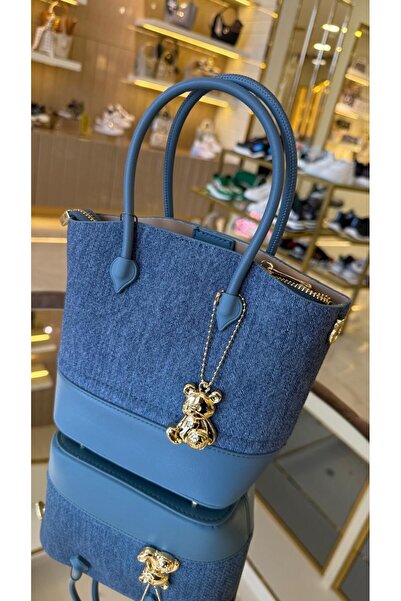 KRISTE BELL İthal Yumuşak Kadife Dokulu Deri Üç Bölmeli Uzun Askılı Kadın Çanta