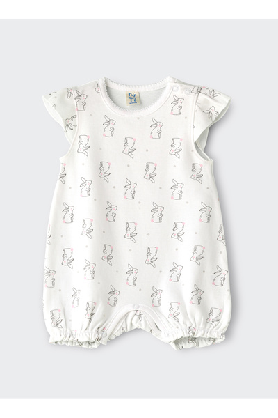 Basicxx Baby Girl White Bunny Onesie