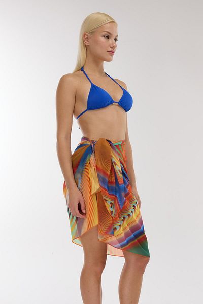 AYYILDIZ 3852 Orange Patterned Pareo