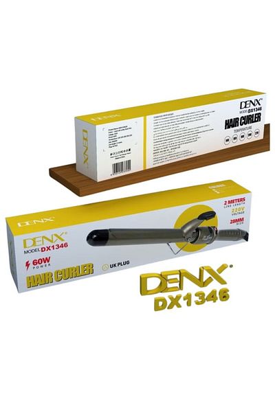Denx جهاز تصفيف وتجعيد الشعر المجعد | مكواة تجعيد الشعر بخمسة إعدادات لدرجة الحرارة، احترافية