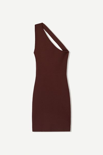 Bershka Asymmetric mini dress with back strap