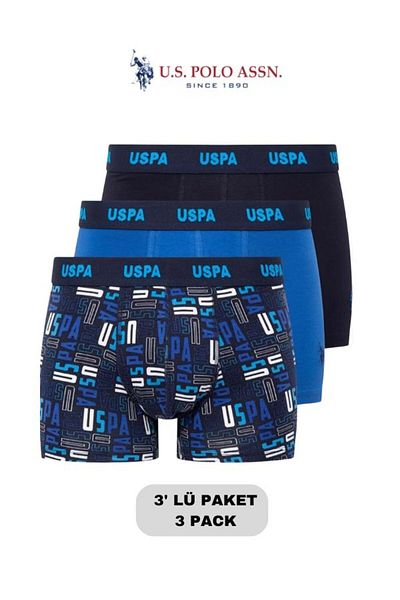 U.S. Polo Assn. Άνδρας, Αδειοδοτημένος, USPA, Σετ Boxer 3 τεμαχίων (Κουτί)