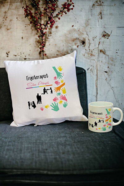 Hediyelen Ergoterapist Kupa Bardak ve Yastık Set