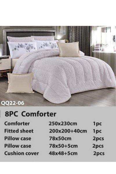 Moon Luxury Embroidered Jacquard Bedspread, 8 Pieces, 250x230cm, 200x200cm, 78x50cm, 48x48cm, 6kg
