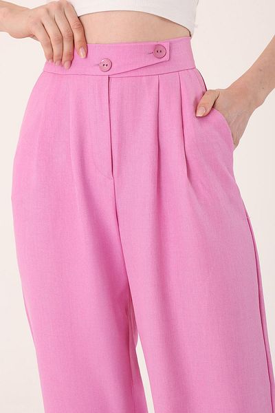 Hazel Korean Model Palazzo Pants with Linen Blend