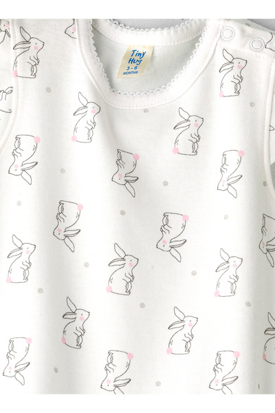 Basicxx Baby Girl White Bunny Onesie