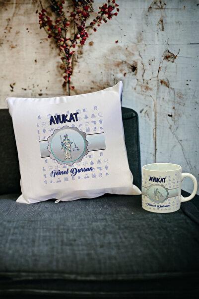 Hediyelen Avukata Hediye Kupa Bardak ve Yastık Set 002