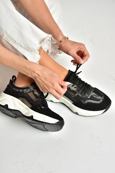 Fox Shoes U973568209 Чорні кросівки на товстій підошві