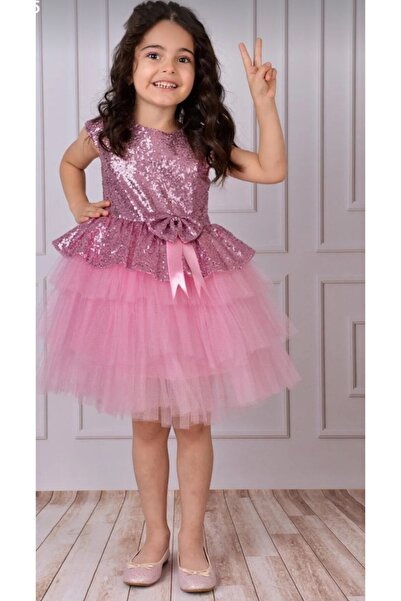 TONTİŞLER BEBEK VE ÇOCUK GİYİM Kız çocuk elbisesi (1-2-3-4-5-6-7-8-9-10-11) yaş 23 Nisan, Bayramlık elbise