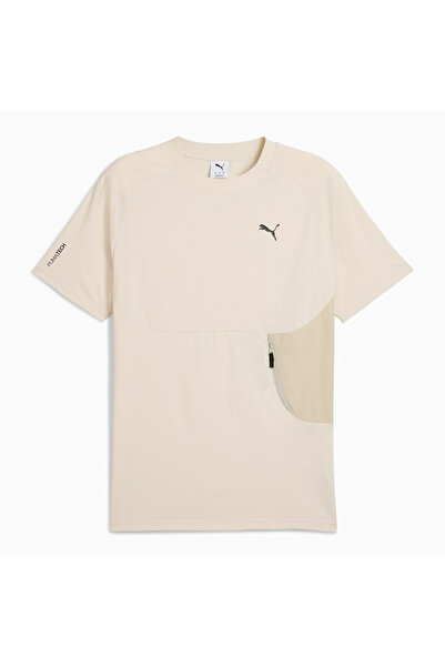 Puma Ανδρικό μπλουζάκι Tech Pocket σε μπεζ casual στυλ 62967387