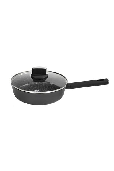 Zilan Zilan ZLN0881 Black saucepan with marble coating, 5 layers, 26 cm and soft-touch handle, 3.1L