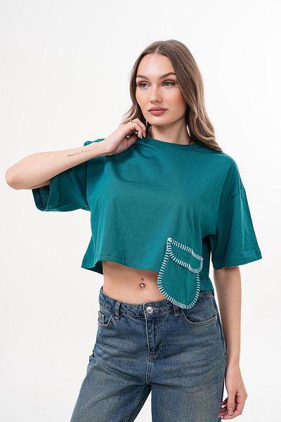 Figo Basic Pocket Detailed T-Shirt