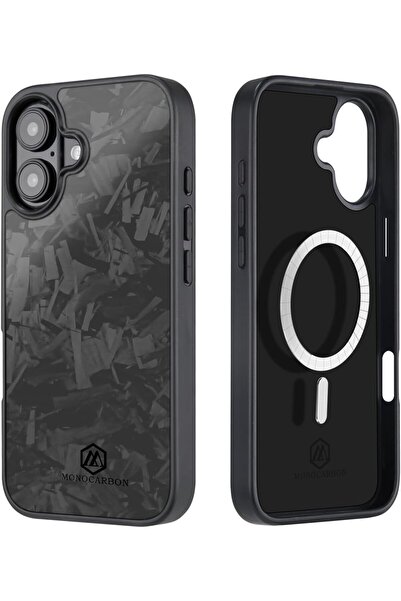 MONOCARBON Real Forged Carbon Fiber case for iPhone 16 cover [MagSafe Compati...