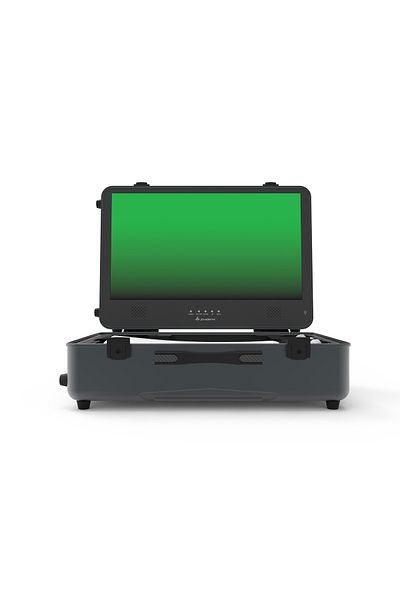 SHARX Quest Gaming Suitcase :24”QHD 165Hz,1ms,7W Yamaha Speaker,HDMI 2.1,3 USB--C,VRR, PS5/Xbox S