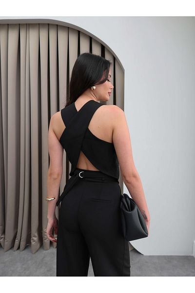 ESRAHELVACI Cross Back Detailed Vest