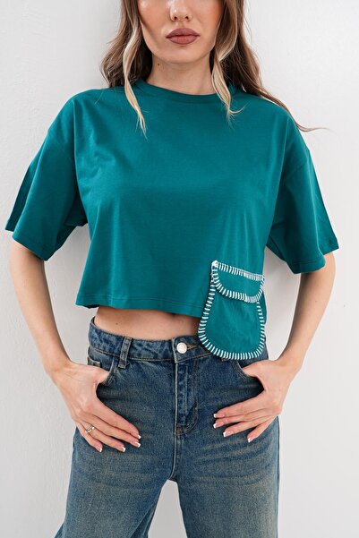 Figo Basic Pocket Detailed T-Shirt