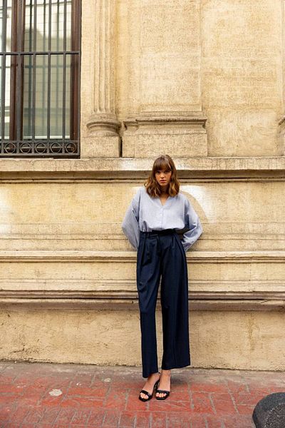 dml giyim STRIPED OVERSIZED SHIRT