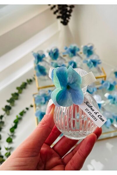 Cam Şişe Şık Kolanyalık Nişan Nikah Söz Hediyeliği 10 Adet