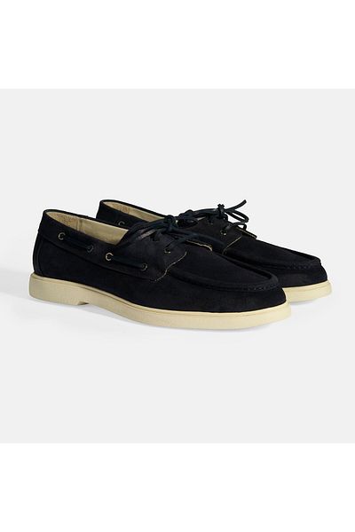 Desa Navy Blue Men's Suede Daily Lace-Up Casual Shoes