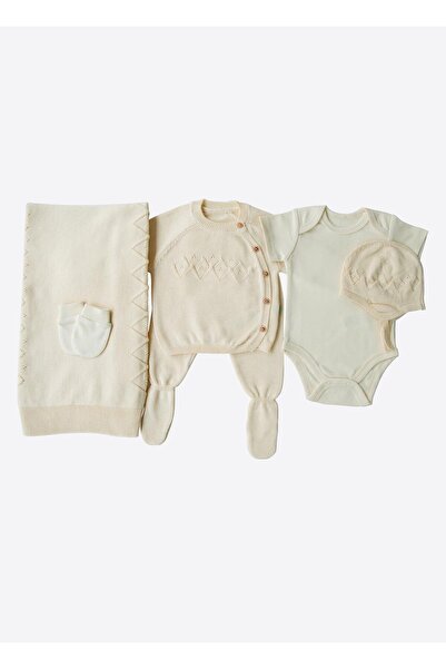 kitikate Ogre Triko 6'lı Hastane Çıkış Seti Natural