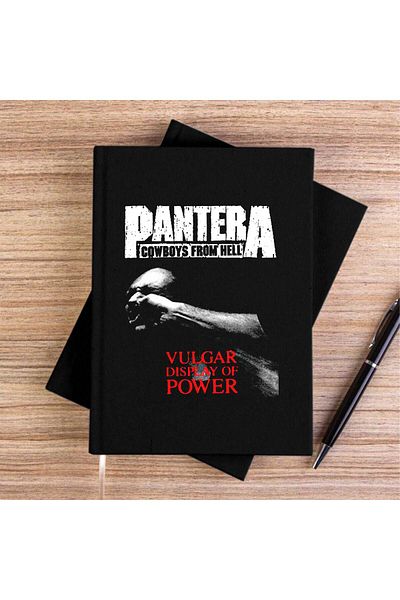 Z zepplin Pantera Vulgar Display Of Power Caiet de pânză neagră