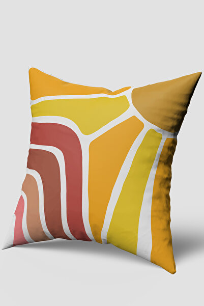 EsnafAli Husă de pernă cu model tropical alb galben