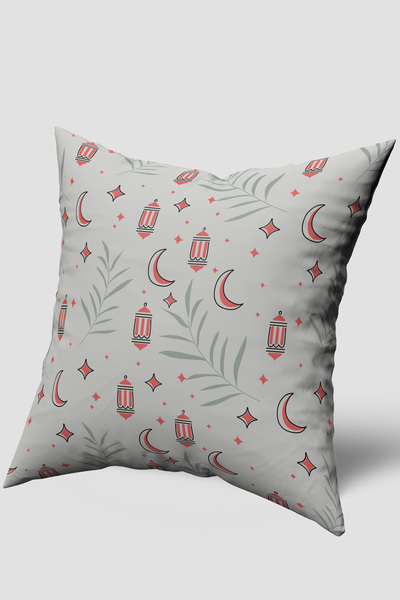 EsnafAli Κάλυμμα μαξιλαριού με θέμα το γκρι Ραμαζάνι
