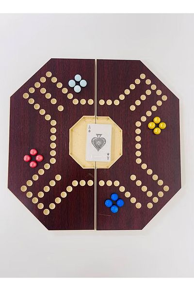 Primo Plus Jackaroo Strategic Planning Board Game With Balls And Playing Cards,4 Players