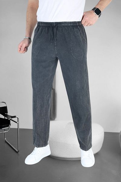 BİRBEYSTORE Linen Pants Comfortable Fit Unisex M-6Xl between Sizes Armband