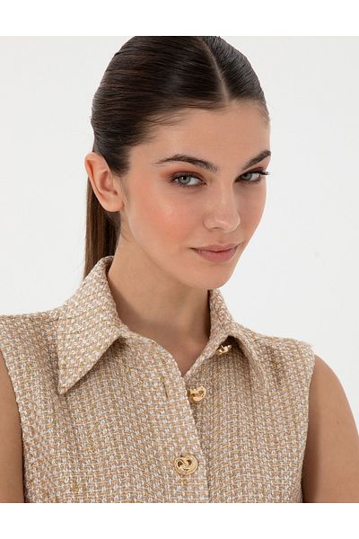 Pierre Cardin Beige Regular Fit Woven Dress 50305999 -Vr011