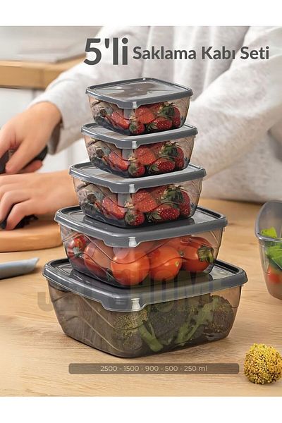 Jet's Home 5'Unrar Set - Square Storage Container System Bpa Free for Holding Food and Fodyu