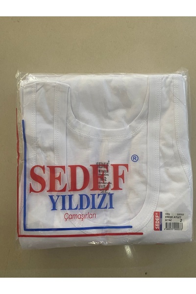 DONLİZZA Mother of Pearl Star Men's Tank Top White 6 Pcs