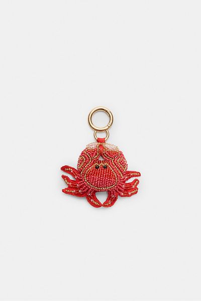 Stradivarius Crab charm key ring
