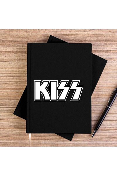 Z zepplin Kiss Black Canvas Notebook