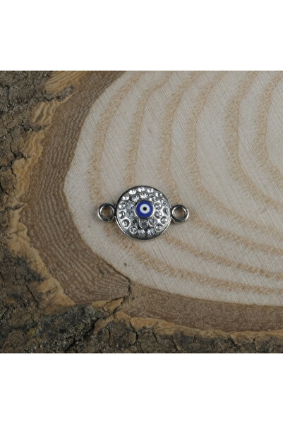 Prestij Boncuk Nikl metalna okrugla Sa kamenčićima perla za zlo oko detaljna ...