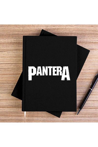 Z zepplin Pantera Logo Black Canvas Notebook