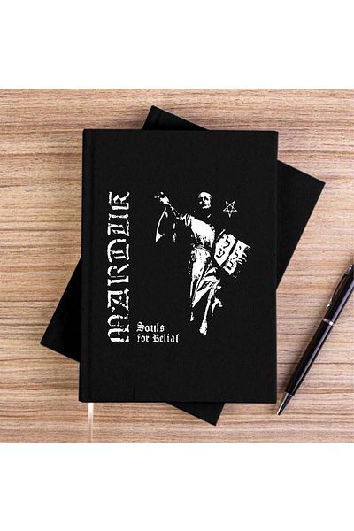Z zepplin Marduk Souls for Belial Black Canvas Notebook