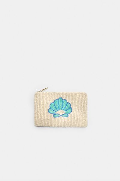 Stradivarius Seashell purse with zip
