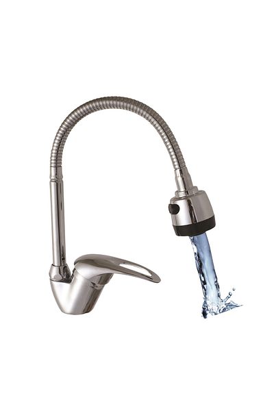 ZİNOX Baterie bucatarie dus flexibil, 2 jeturi, Zilan-Inox, ZLN0382