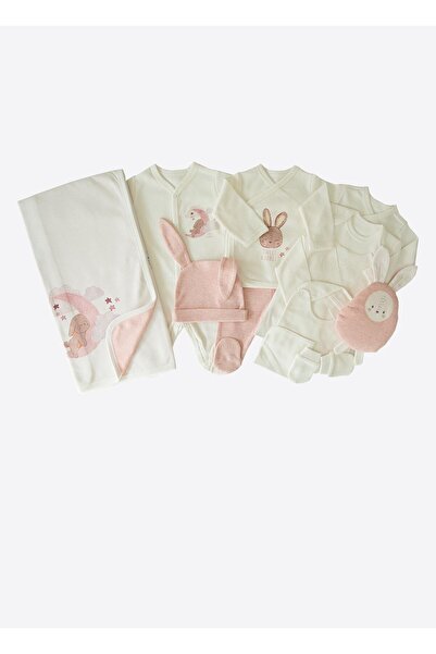 kitikate Organik Sweet Rabbit 12'li Zıbın Set Ekru