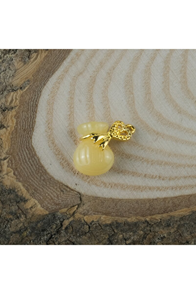 Prestij Boncuk الذهب معدن الحجر الأصفر الحقيبة أحسب قلادة سوار تلميح