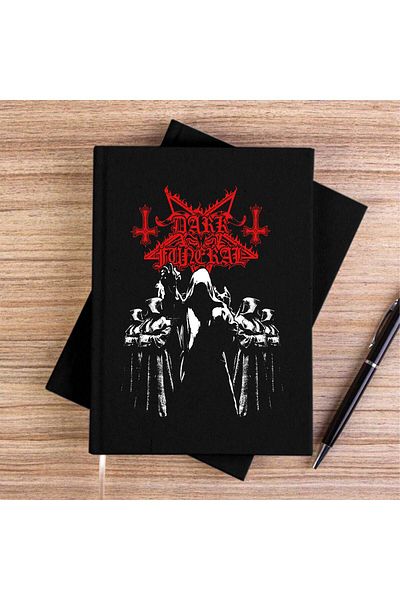 Z zepplin Dark Funeral Group Black Canvas Notebook