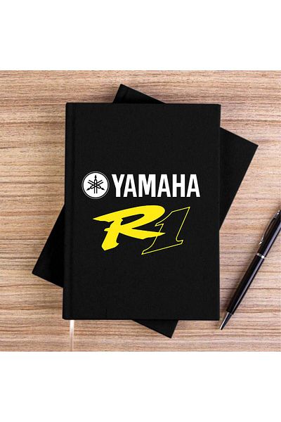 Z zepplin Yamaha R1 Black Canvas Notebook