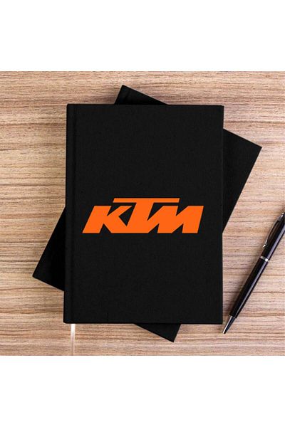 Z zepplin Ktm Motorcyle Orange Logo Black Canvas Notebook