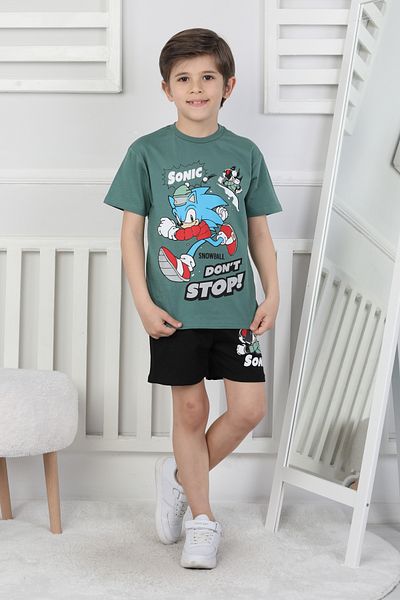NEWKİDS 3-10 Years Old Boy's Suit with Character Printed Shorts