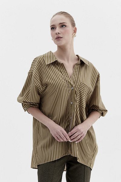 dml giyim STRIPED OVERSIZED SHIRT