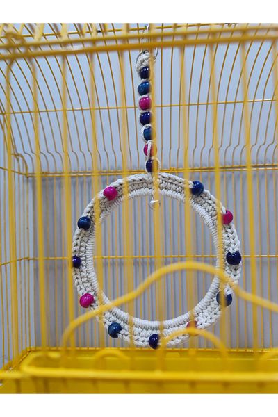 POFUDUQO Bird Swing (Sultan Parrot) Cream Pink